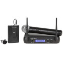Mikrofon VHF 2 kanalit (1 x käsi-mikrofon + 1 x klipp)