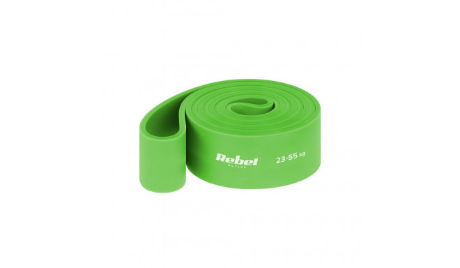 Guma do ćwiczeń lateksist - Power Band PL-5, roheline 23-55 kg REBEL ACTIVE