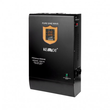 KEMOT PROsinus-5000/48 puhta siinuslainega inverter laadimisfunktsiooniga 48V 230V 5000VA/3500W sein