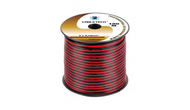 Kõlarikaabel 0,75mm, must-punane