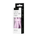 USB - microUSB kaabel 1 m silikoon roosa Kruger&Matz Basic