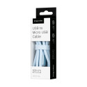 USB - microUSB kaabel 1 m silikoon sinine Kruger&Matz Basic