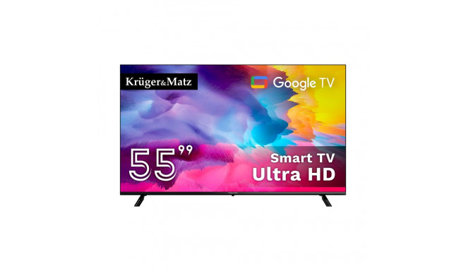 Televiisor Kruger&Matz 55" UHD Google TV DVB-T2/T/C H.265 HEVC