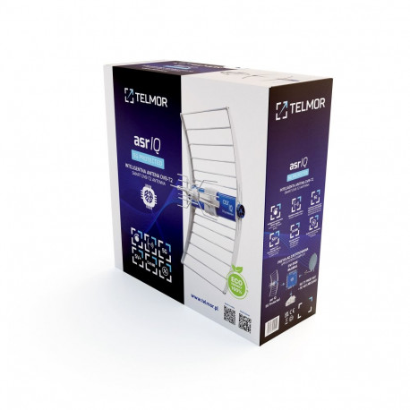 Antena TV DVB-T/T2 ASR IQ 5G 700 kaitstud 2023 toiteplokiga ZZA-7 Telkom Telmor