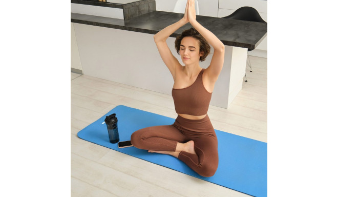 REBEL ACTIVE sinine jooga-, pilatese- ja fitnessmatt, 183x61cm, paksus 6mm, TPE materjal