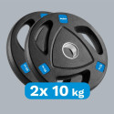 Rebel Active kummiga kaetud malmist olümpia raskuskomplekt 2x10kg, ava 51mm