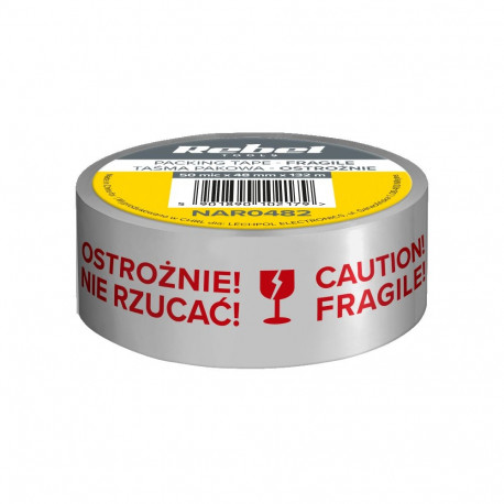 Pakiteip ettevaatlik klaas REBEL (50mic x 48 mm x 132 m)