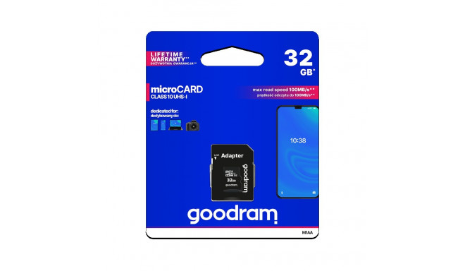 Goodram microSD mälukaart 32GB UHS-I adapteriga