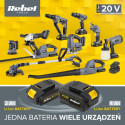20V, 2A akupatarei Rebel Tools