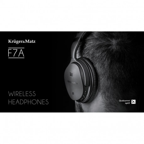 Bezprzewodowe słuchawki nauszne z ANC Kruger&Matz F7A