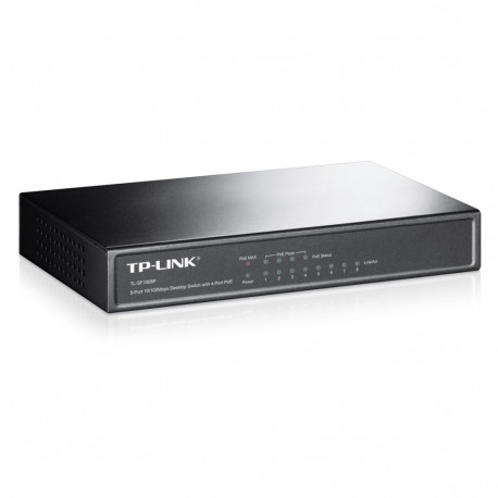 TP-LINK PoE-lüliti TL-SF1008P 8-pordiline 10/100Mbps (4xPoE)