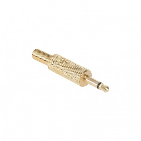 3,5 mm mono-Jack-pistik, kuldne (25 tk)