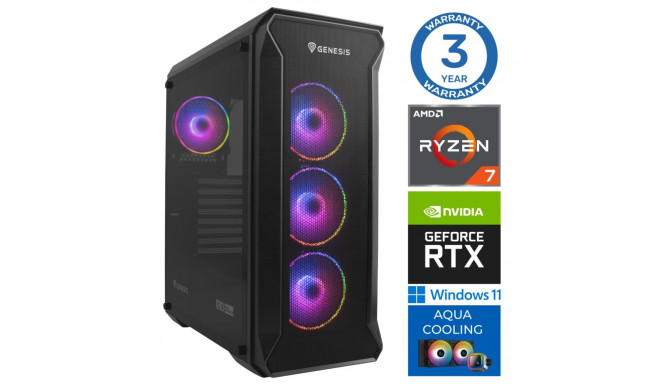 INTOP AQUA Ryzen 7 7700X 16GB DDR5 2TB SSD M.2 NVME RTX5070 12GB WIN11Pro