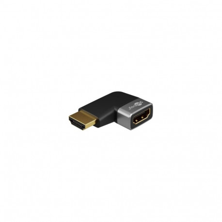 Goobay HDMI nurgaadapter 72010 90 kraadi horisontaalne 8K @ 60Hz kullatud, must, hõbe
