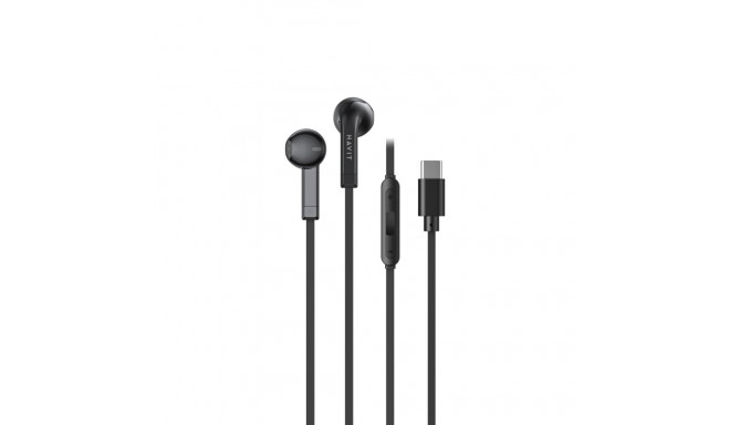 Headphones - Havit E336C Wired In-Ear 32Ω 20-20000Hz 112dB USB Type-C Black