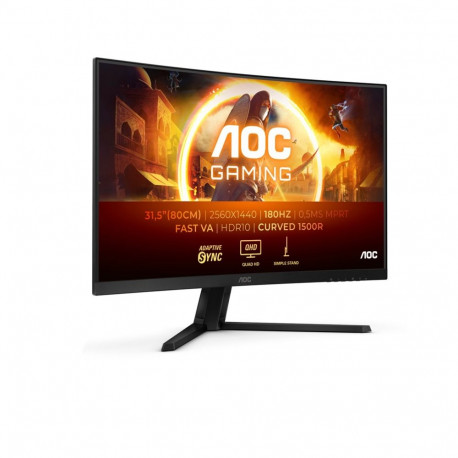 Monitor - AOC G4 CQ32G4VE 32" Quad HD 2560 x 1440 0.5 ms Adaptive Sync Low Blue Light Black, Grey