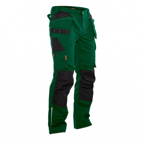 Jobman Practical vööpüksid ripptaskutega 2322 roheline/must EOL 54