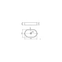 WASHBASIN TRAPANI 600X380X125 MATT BLACK