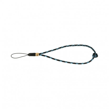 Artisan & Artist I ACAM-P04H I Multi Paracord Hand strap w/ Celtic button knot (w/Loop) Black/Blue