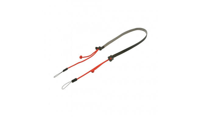 Artisan & Artist I ACAM-P12 I Flynn Camera Paracord Strap w/adjust lengths in Leather (w/Loop) Red