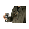 Artisan & Artist I ACAM-P12 I Flynn Camera Paracord Strap w/adjust lengths in Leather (w/Loop) Tan