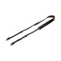 Artisan & Artist I ACAM-284 I Three-length Adjust. Italian Leather Strap (w/Ring/Eyelets) Black
