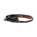 Artisan & Artist I ACAM-284 I Three-length Adjust. Italian Leather Strap (w/Ring/Eyelets) Black