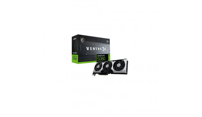 MSI VENTUS GEFORCE RTX 5080 16G 3X OC PLUS graphics card NVIDIA 16 GB GDDR7