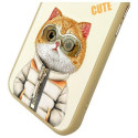 NIMMY case COOL&CUTE 2.0 Cat for IPHONE 15 khaki