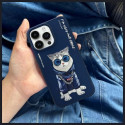 NIMMY case GLASSES COOL CAT for IPHONE 15 Pro Max blue