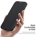 DUX DUCIS wallet case SKIN X PRO compatible with MagSafe for SAMSUNG S25 black