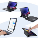 DUX DUCIS case DK foldable with Wireless Keyboard for SAMSUNG Tab S10 Plus/S9 Plus/S9 FE Plus black