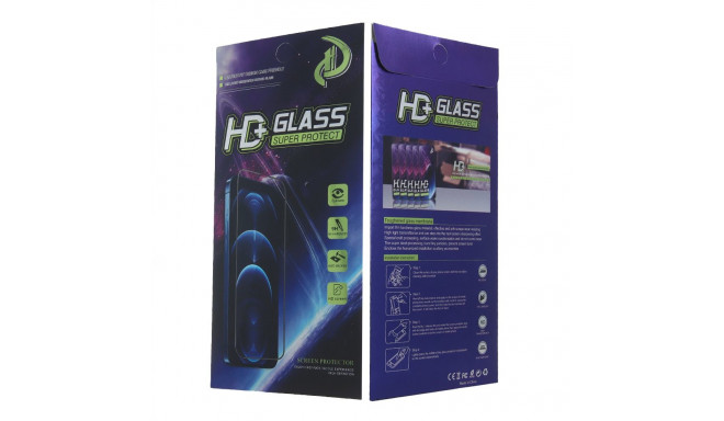 Tempered glass 9D for Huawei P30 Lite black frame