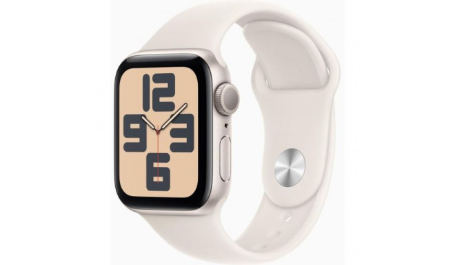 Apple Watch SE (2024) GPS 40mm Starlight Alu Case, Starlight Sport Strap M/L EU MXEG3