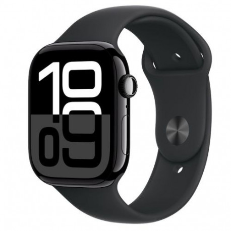 Apple Watch Series 10 GPS 46mm Jet Black Alu Case, Midnight Black Sport Band M/L EU MWWQ3