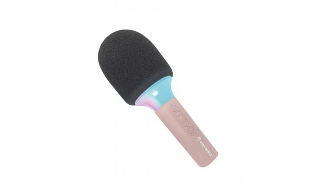 Kidywolf Bluetooth mikrofon valgusega roosa
