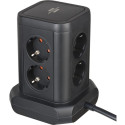 Brennenstuhl pistiktorn 8 pesaga, 4 USB, 2 m, must