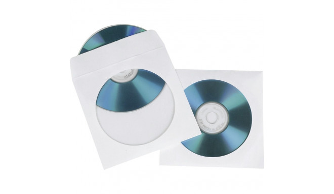 1x100 Hama CD/DVD paberümbrised valge SK 51174
