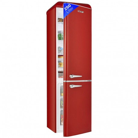 Bomann KGR 7328.1 red Retro Fridge-Freezer 188cm