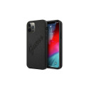 Guess Saffiano Vintage Script Case for iPhone 12 Pro Max 6.7" - Black