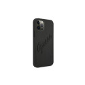 Guess Saffiano Vintage Script Case for iPhone 12 Pro Max 6.7" - Black