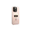 Karl Lagerfeld KLHCP14XSLKHLP iPhone 14 Pro Max 6.7 "hardcase pink / pink Silicone Karl`s Head