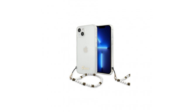Guess GUHCP13MKPSWH iPhone 13 6.1" Transparent hardcase White Pearl