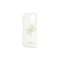 Guess GUHCP12LPCUGL4GTR iPhone 12 Pro Max 6.7" transparent hard case Glitter 4G Big Logo