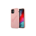 Guess GUHCP12SLSVSPI iPhone 12 mini 5.4" pink/pink hardcase Script Vintage