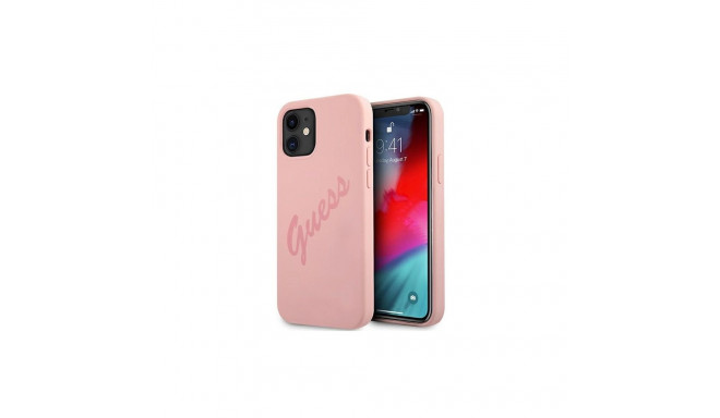 Guess GUHCP12SLSVSPI iPhone 12 mini 5.4" pink/pink hardcase Script Vintage