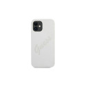 Guess GUHCP12SLSVSCR iPhone 12 mini 5.4" cream/cream hardcase Script Vintage