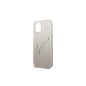 Guess GUHCP12LPCUGLSGO iPhone 12 Pro Max 6.7" gold/gold hardcase Glitter Gradient Script