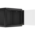 RACK CABINET 19" WALL-MOUNT 9U/600X450 (FLAT PACK) V2 BLACK LANBERG
