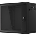 RACK CABINET 19" WALL-MOUNT 9U/600X450 (FLAT PACK) V2 BLACK LANBERG